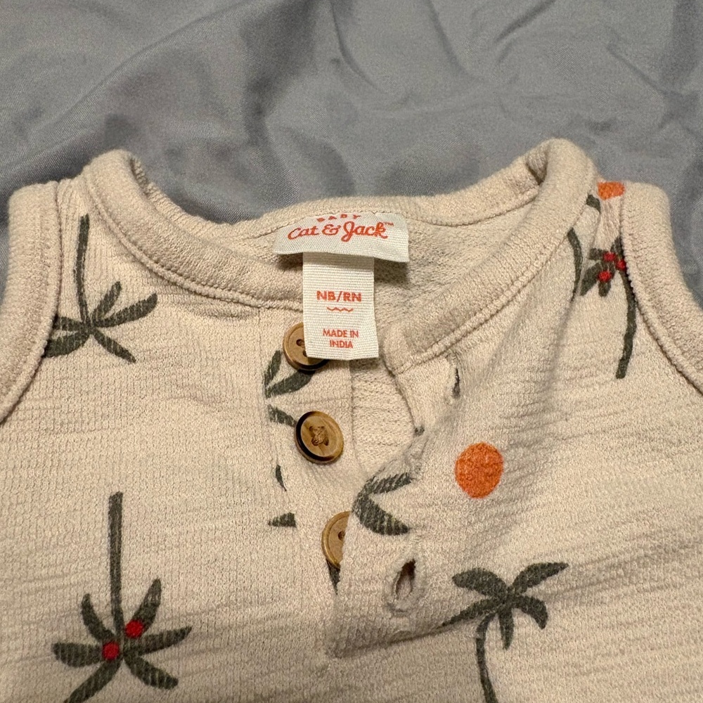 Kids Palm Tree Print Matching Set - Picture 2 of 2